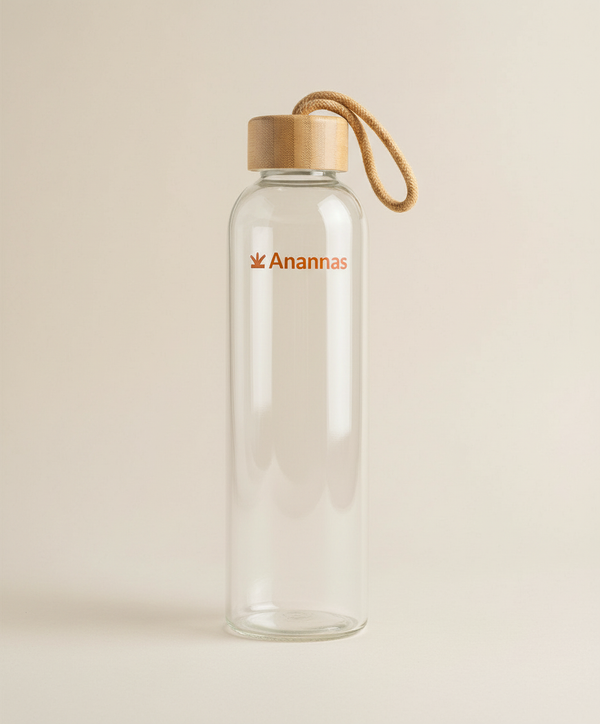 Anannas Clear Glass Bottle