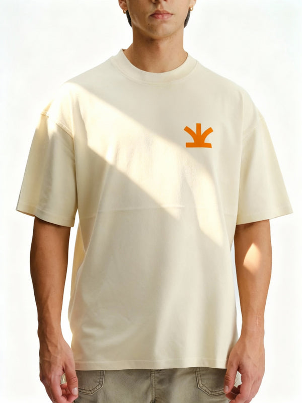 Anannas Drop Tee Beige | Drop Shoulder Streetwear T-Shirt